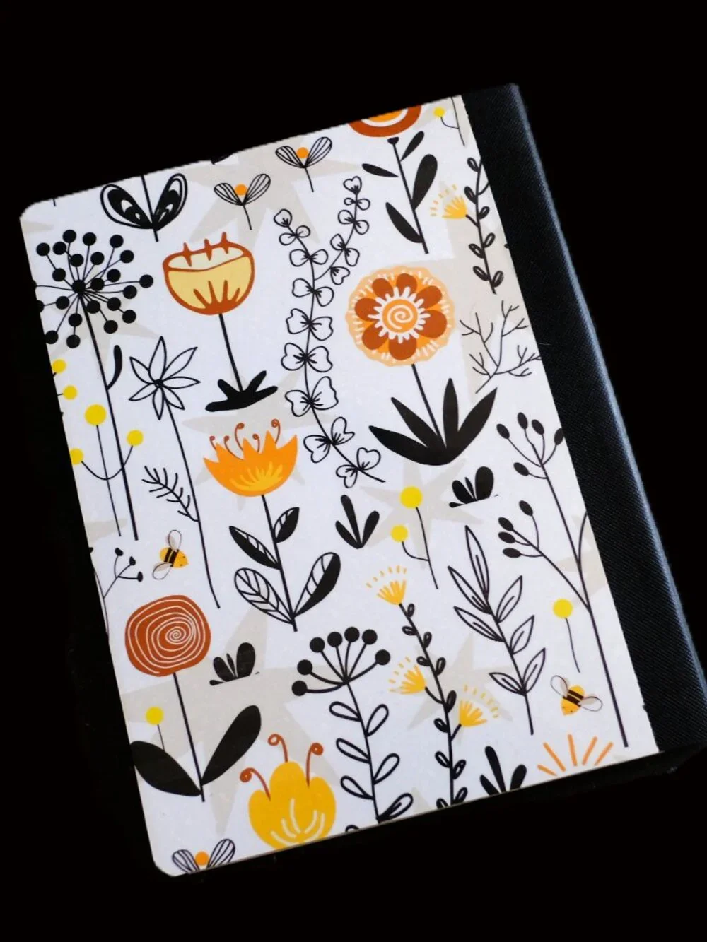 Custom Composition Notebook, Handmade, College, school, boho, students, flower,